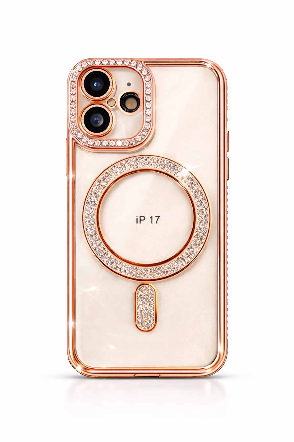 iPhone 17 - Bling Magsafe + Lens Protection - Rose Gold